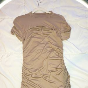 Fashion Nova  Brown Cut out Dress
